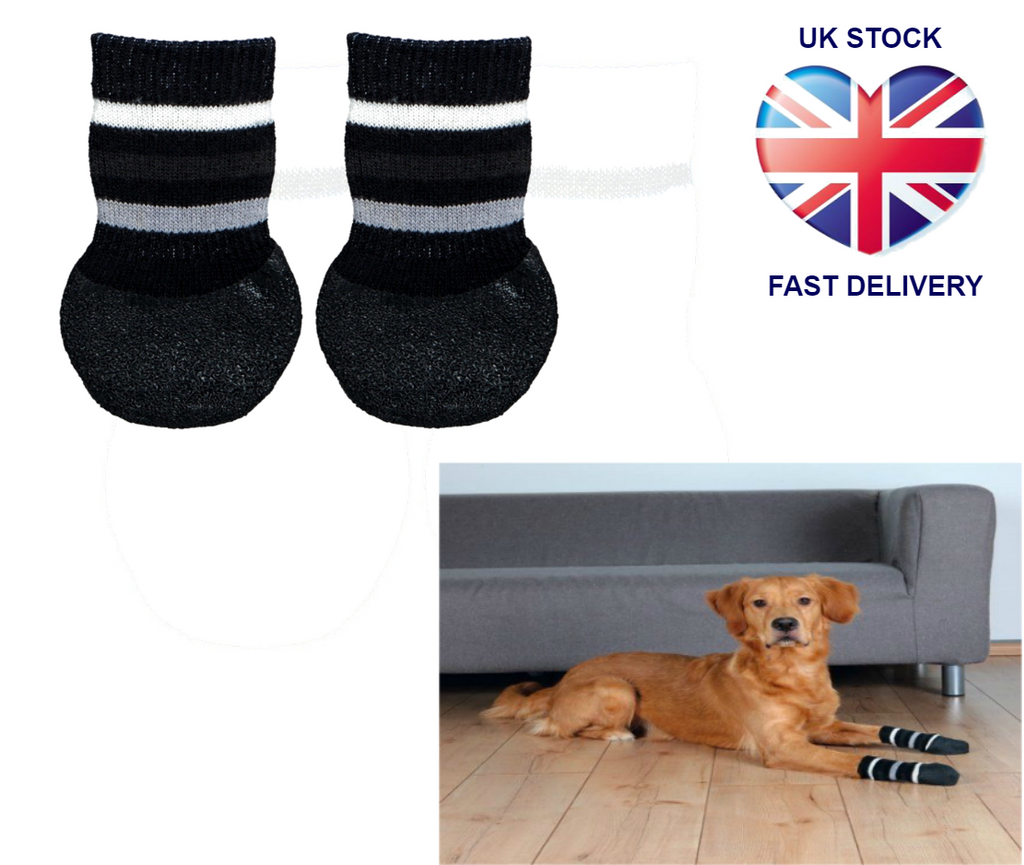 Trixie Non-Slip Dog Socks Grey