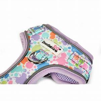 Doodlebone Adjustable Airmesh Pattern Harness Pastel Paint Splat 1-2