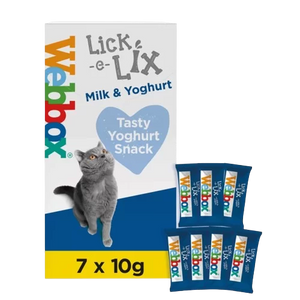 Webbox Lick-e-Lix Cream with Milk and Yoghurt Cat Treats, 7 x 10g