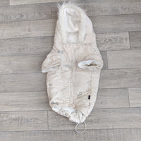 Trixie Vichy Plush Winter Hooded Dog Coat M: 45cm, Cream