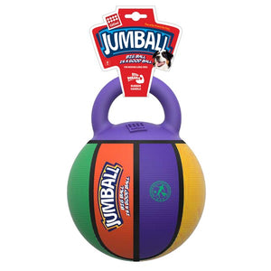 GiGwi 'Jumball ' Basketball Ball With Rubber Handle For Medium/Large Dogs