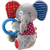 GiGwi Plush Friends Squeaker And Ring Elephant For Puppies And Small Dogs