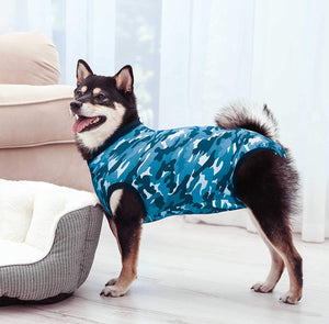 Suitical Dog Recovery Suit Blue Camo L: 67-76cm