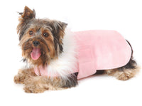 Chelsea Baby Pink Dog Coat In Faux Suede With Chest Cover 46cm (18") Spaniel Corgi