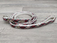 Hi Craft Leather Westie Red Tartan Lead 13mm X 120cm