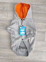 Mikki Touchdog Hoodie Jumper Grey 13" 34cm Most Terriers