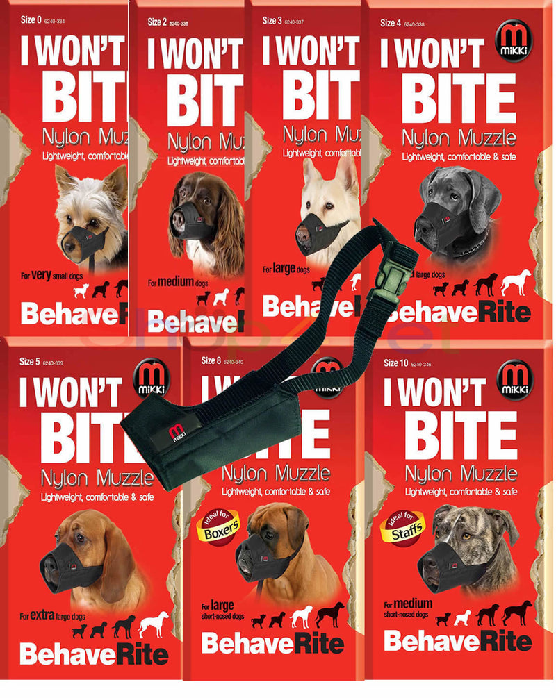 No Bite Bark Mikki Soft Nylon Dog Muzzle Hills Pet Shop