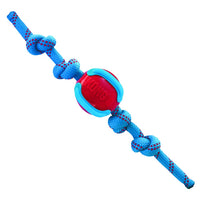 Kong Jaxx Brights Ball W/rope Assorted Med